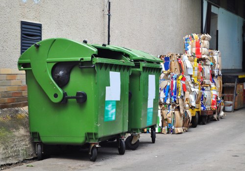 Crew wearing PPE during a commercial waste collection