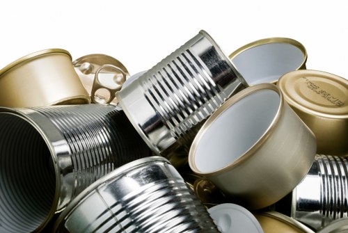 Inspection team reviewing commercial waste containers